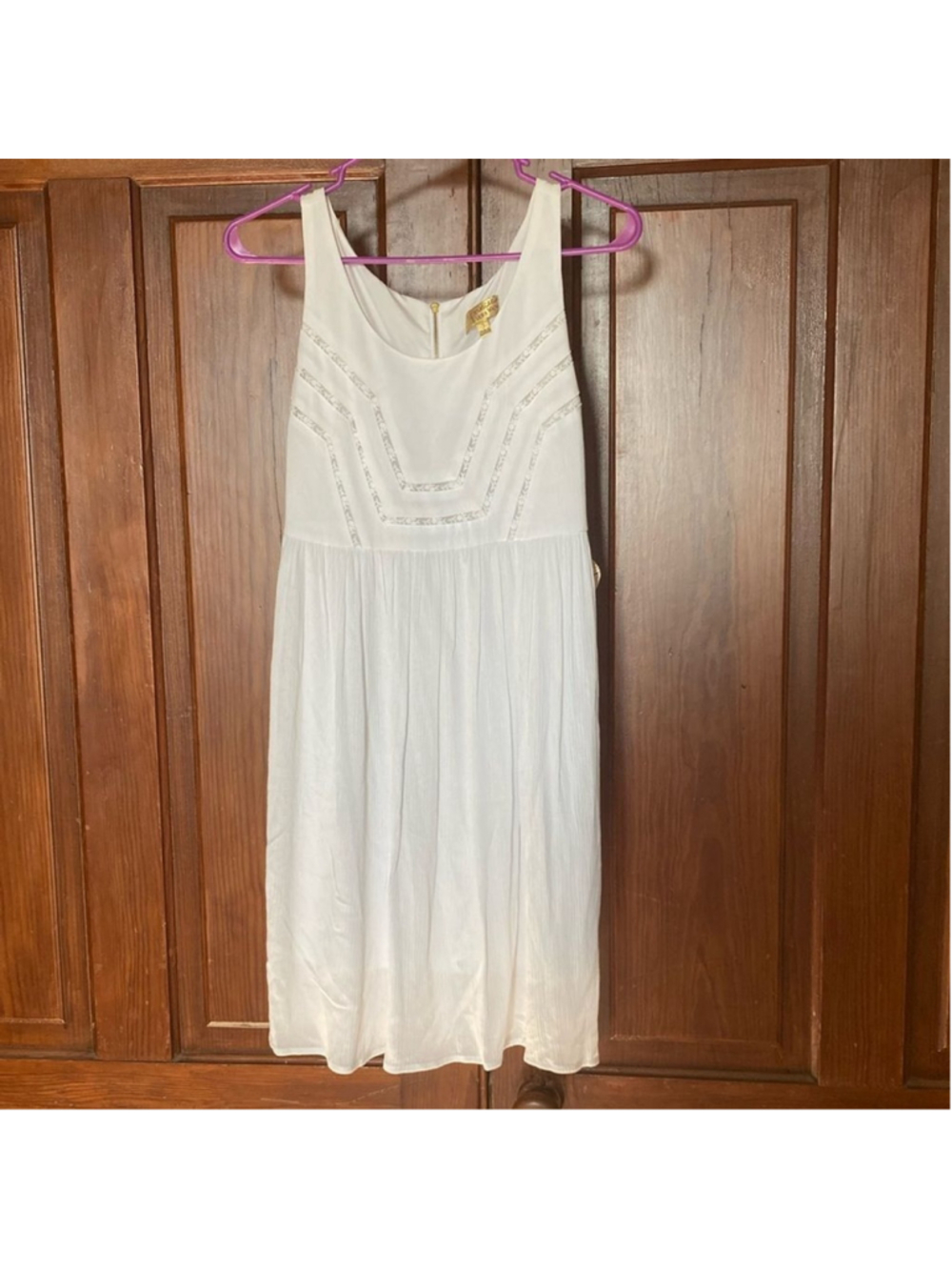 Princess Vera Wang NWT White Embroidered Sleeveless Dress Sz 3 (Juniors)